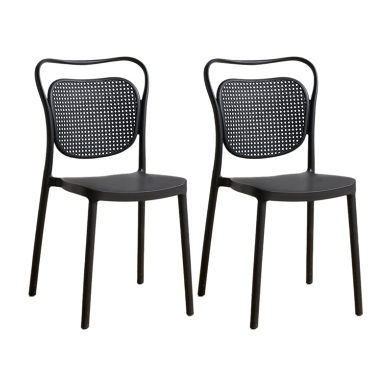 Plastic Outdoors Dining Chairs Modern Stacking Indoor-Outdoor Chair