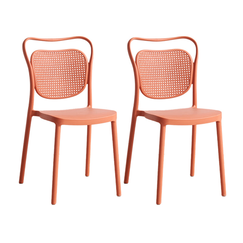 Plastic Outdoors Dining Chairs Modern Stacking Indoor-Outdoor Chair