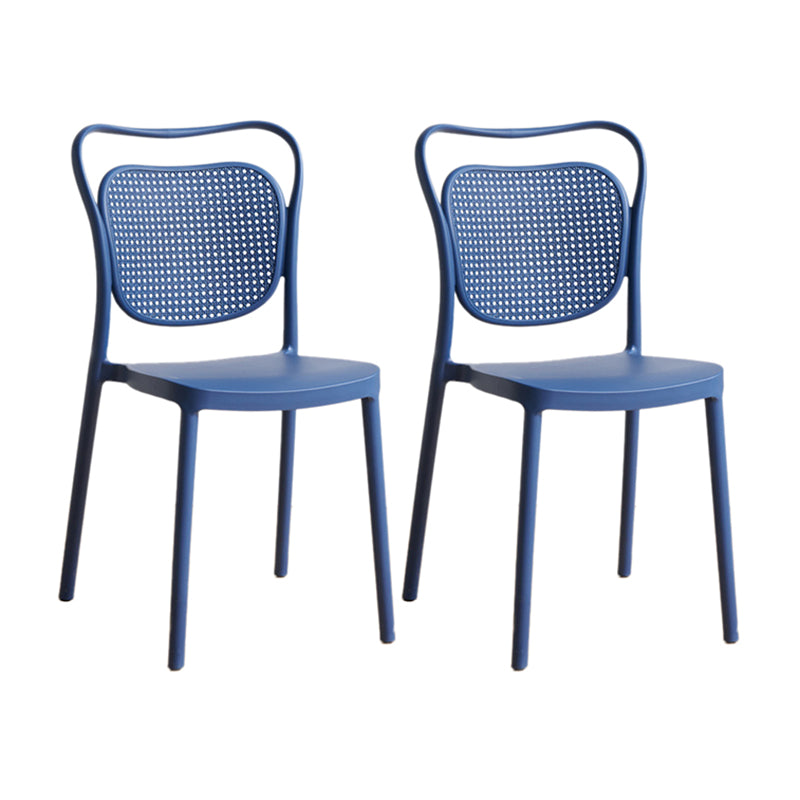 Plastic Outdoors Dining Chairs Modern Stacking Indoor-Outdoor Chair