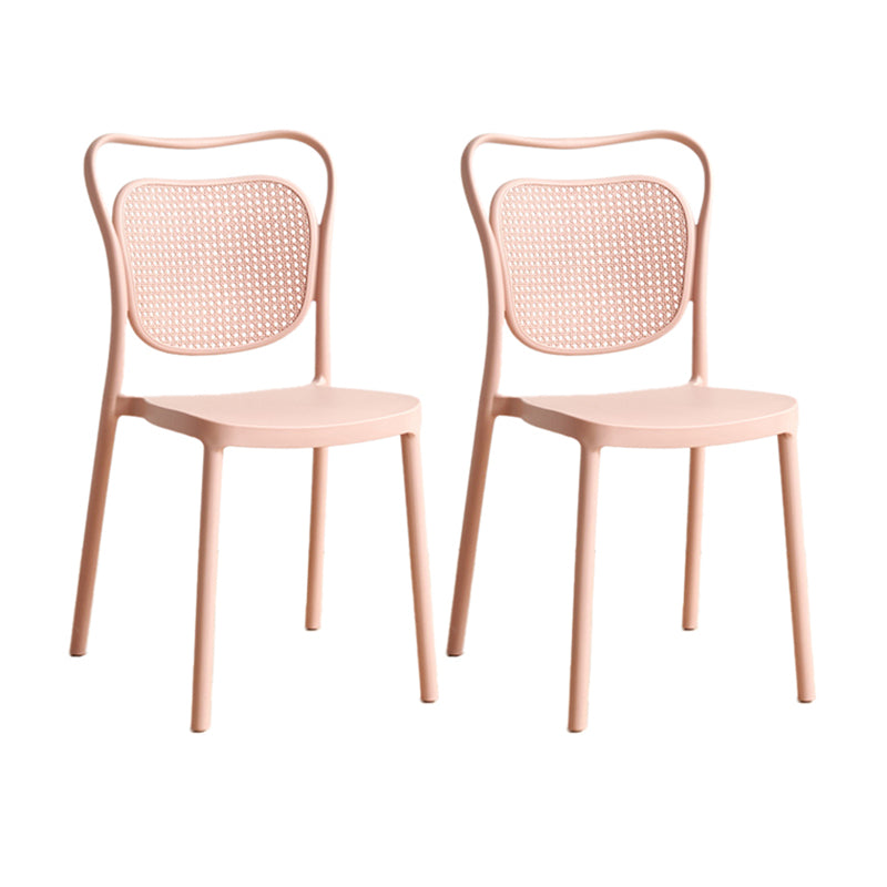 Plastic Outdoors Dining Chairs Modern Stacking Indoor-Outdoor Chair