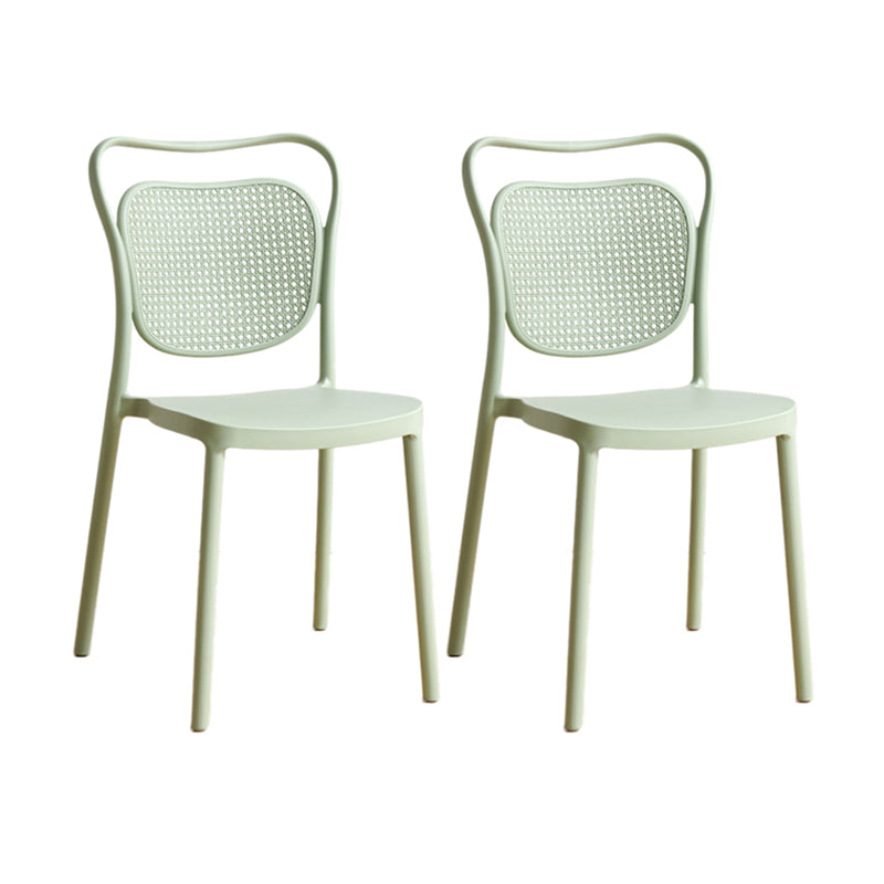 Plastic Outdoors Dining Chairs Modern Stacking Indoor-Outdoor Chair