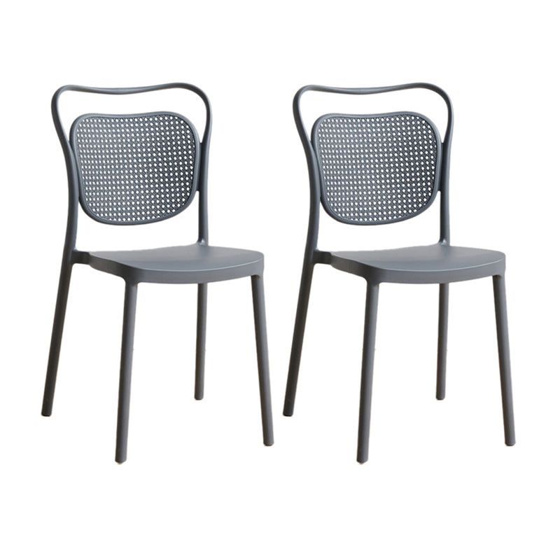 Plastic Outdoors Dining Chairs Modern Stacking Indoor-Outdoor Chair