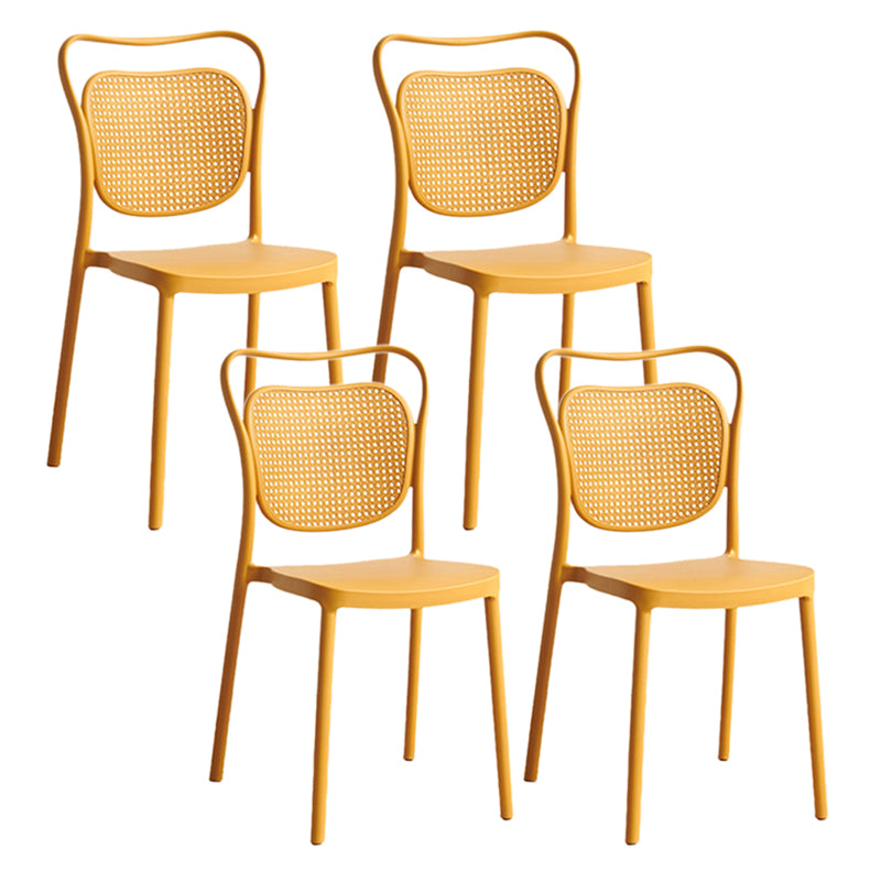 Plastic Outdoors Dining Chairs Modern Stacking Indoor-Outdoor Chair