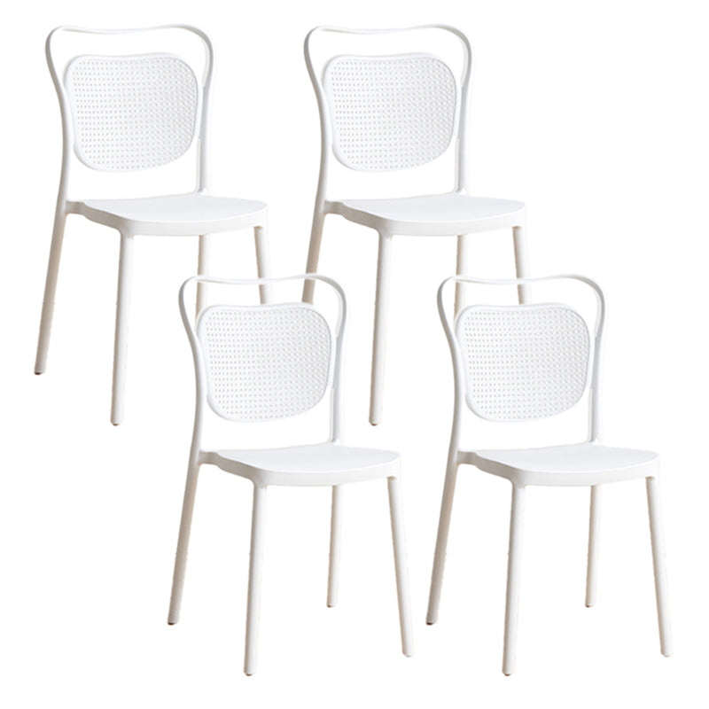 Plastic Outdoors Dining Chairs Modern Stacking Indoor-Outdoor Chair