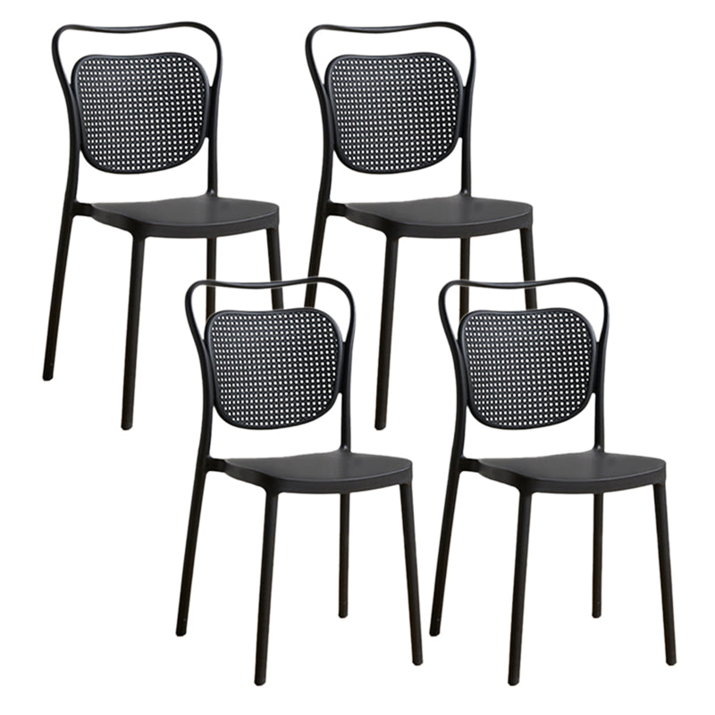 Plastic Outdoors Dining Chairs Modern Stacking Indoor-Outdoor Chair