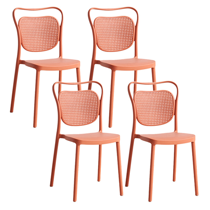 Plastic Outdoors Dining Chairs Modern Stacking Indoor-Outdoor Chair