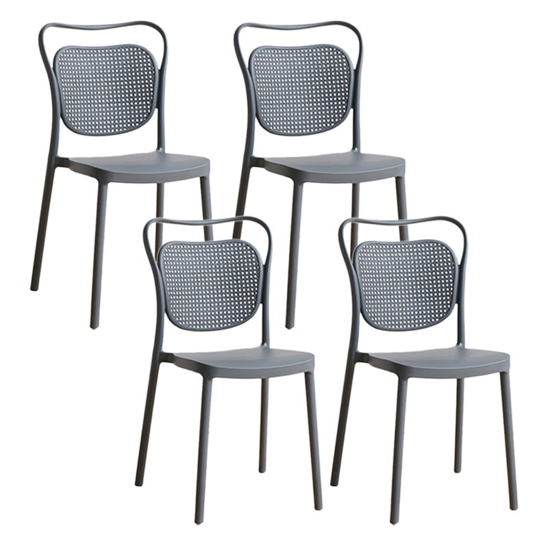 Plastic Outdoors Dining Chairs Modern Stacking Indoor-Outdoor Chair