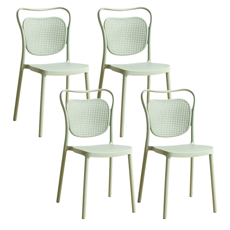 Plastic Outdoors Dining Chairs Modern Stacking Indoor-Outdoor Chair