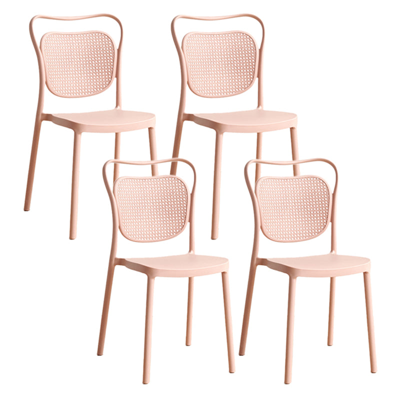 Plastic Outdoors Dining Chairs Modern Stacking Indoor-Outdoor Chair