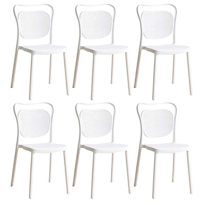 Plastic Outdoors Dining Chairs Modern Stacking Indoor-Outdoor Chair