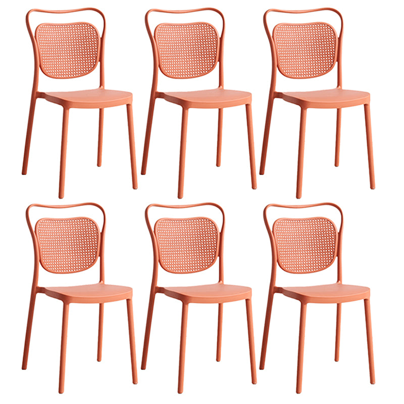 Plastic Outdoors Dining Chairs Modern Stacking Indoor-Outdoor Chair