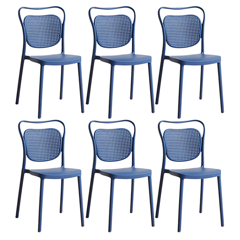 Plastic Outdoors Dining Chairs Modern Stacking Indoor-Outdoor Chair