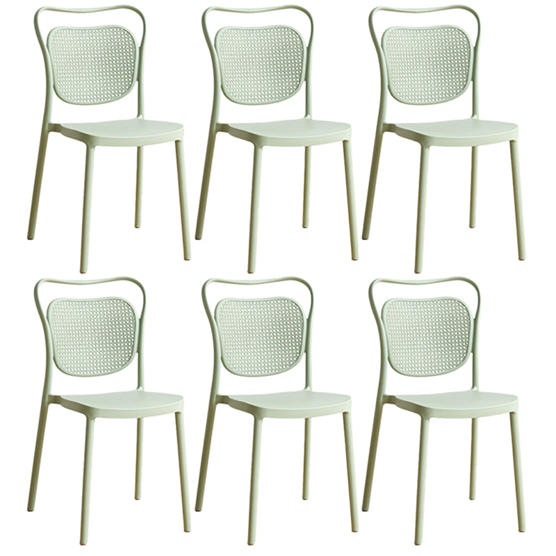 Plastic Outdoors Dining Chairs Modern Stacking Indoor-Outdoor Chair