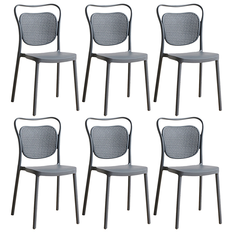 Plastic Outdoors Dining Chairs Modern Stacking Indoor-Outdoor Chair