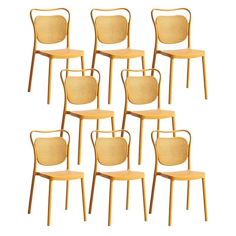 Plastic Outdoors Dining Chairs Modern Stacking Indoor-Outdoor Chair