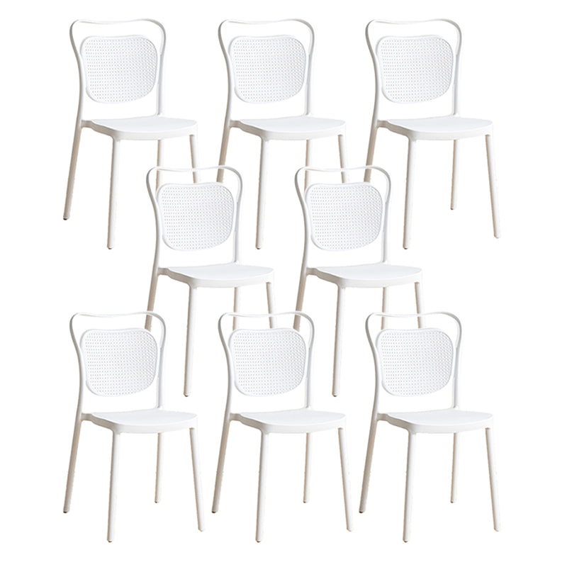 Plastic Outdoors Dining Chairs Modern Stacking Indoor-Outdoor Chair