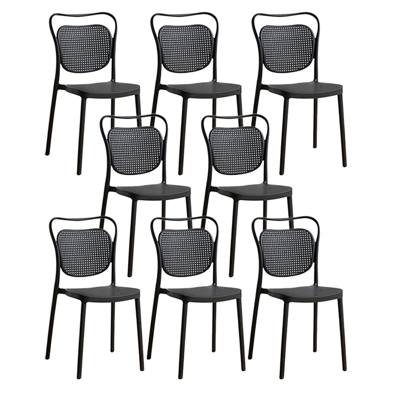 Plastic Outdoors Dining Chairs Modern Stacking Indoor-Outdoor Chair