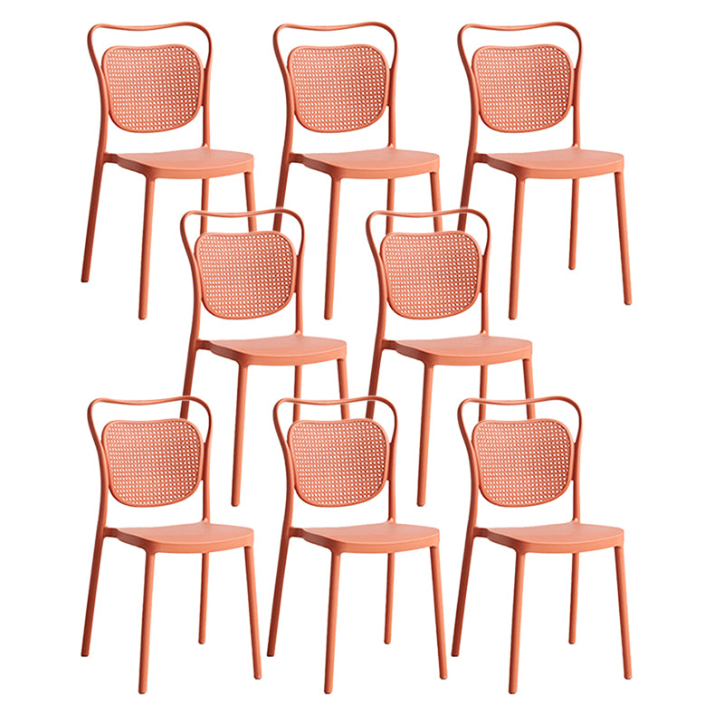 Plastic Outdoors Dining Chairs Modern Stacking Indoor-Outdoor Chair