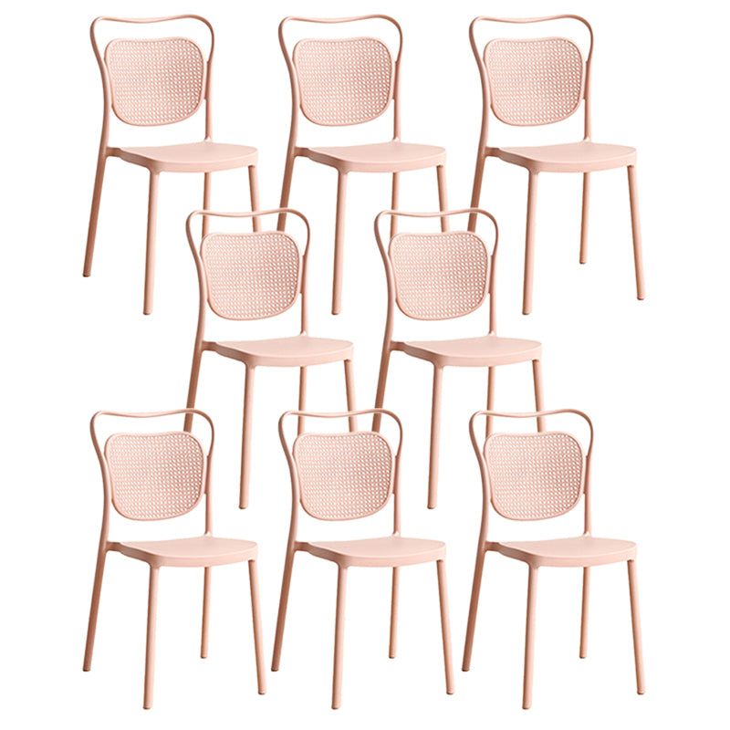 Plastic Outdoors Dining Chairs Modern Stacking Indoor-Outdoor Chair