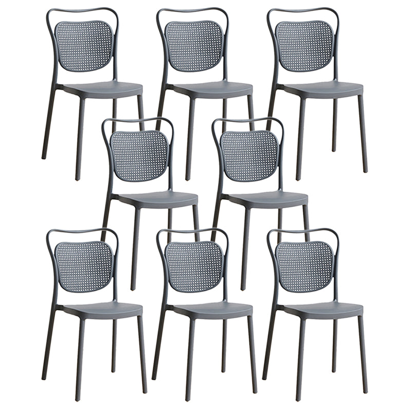 Plastic Outdoors Dining Chairs Modern Stacking Indoor-Outdoor Chair