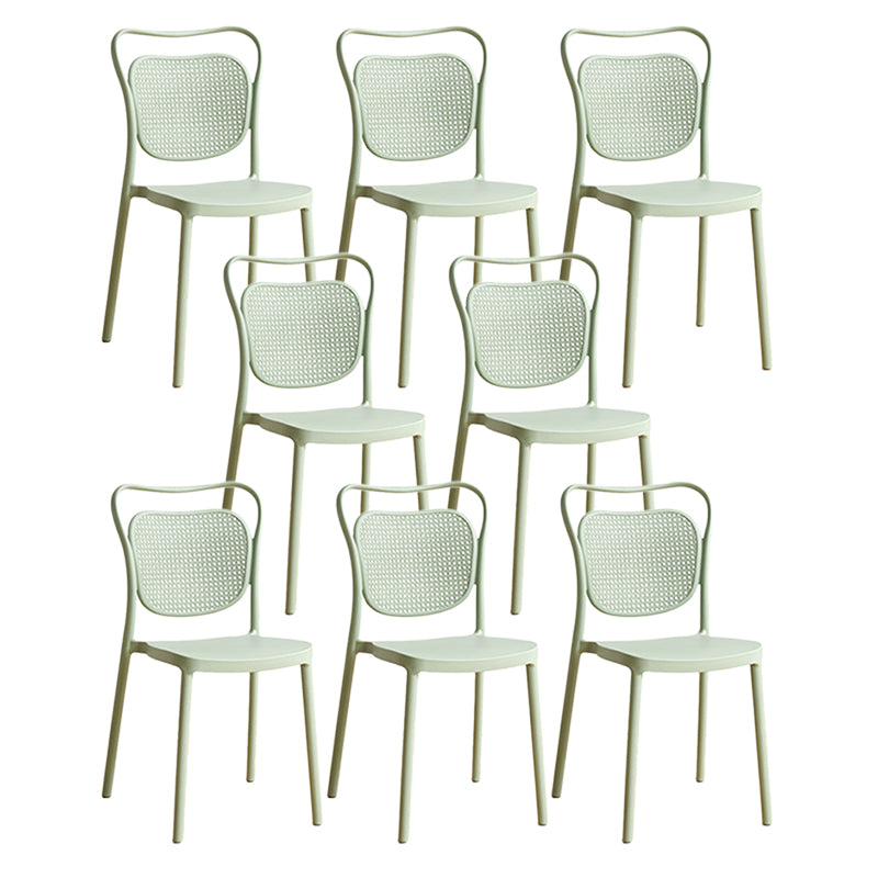 Plastic Outdoors Dining Chairs Modern Stacking Indoor-Outdoor Chair