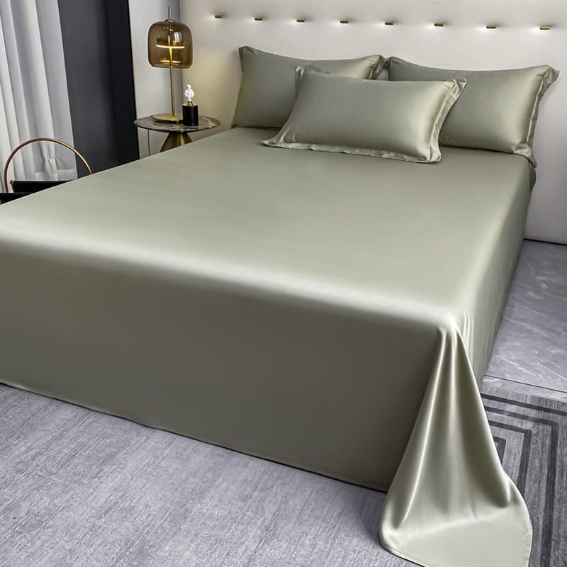 Bed Sheet Fabric Solid Color Silk Skin-friendly Bed Sheet Set