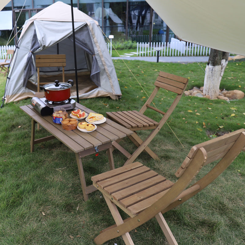 Solid Wood Dining Table Rectangle Contemporary Camping Table