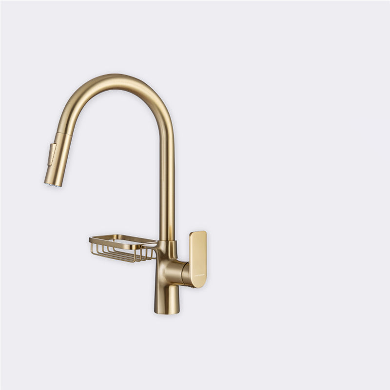 Swivel Spout Kitchen Sink Faucet High Arc with Pull Down Sprayer