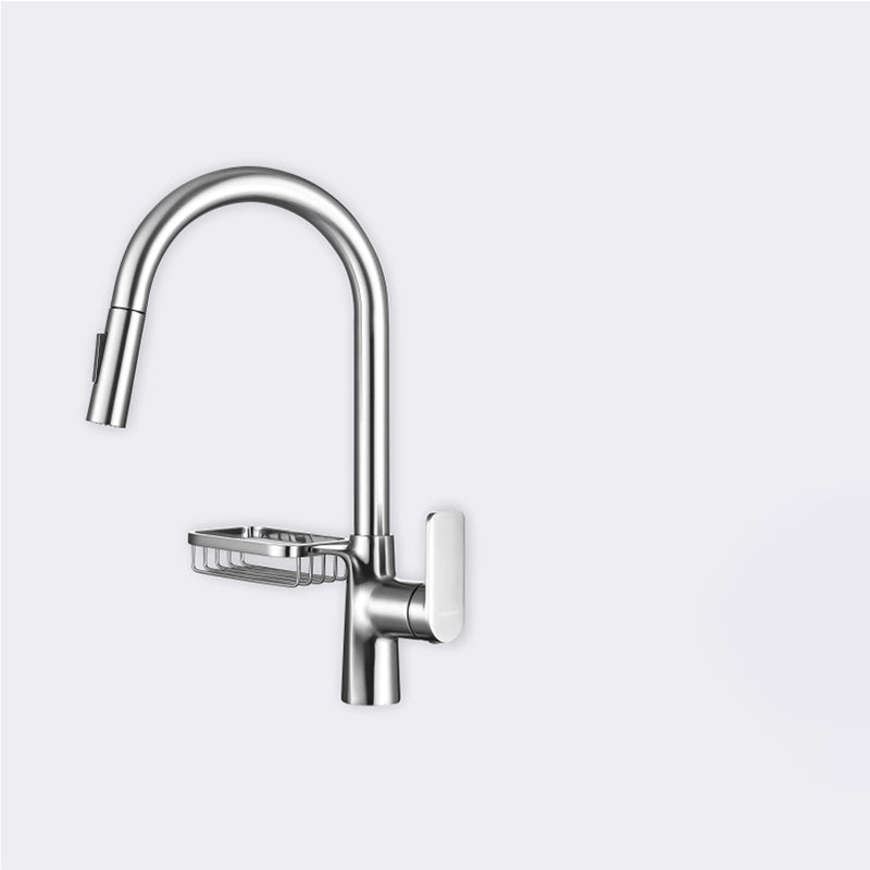 Swivel Spout Kitchen Sink Faucet High Arc with Pull Down Sprayer