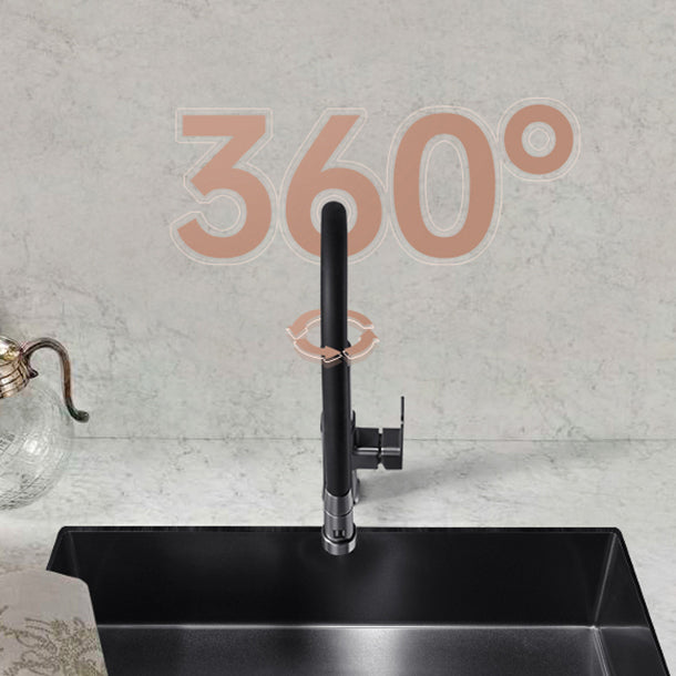 Swivel Spout Kitchen Sink Faucet High Arc with Pull Down Sprayer