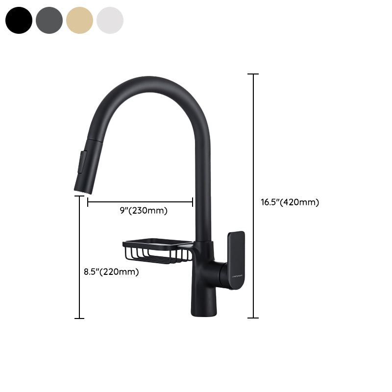 Swivel Spout Kitchen Sink Faucet High Arc with Pull Down Sprayer