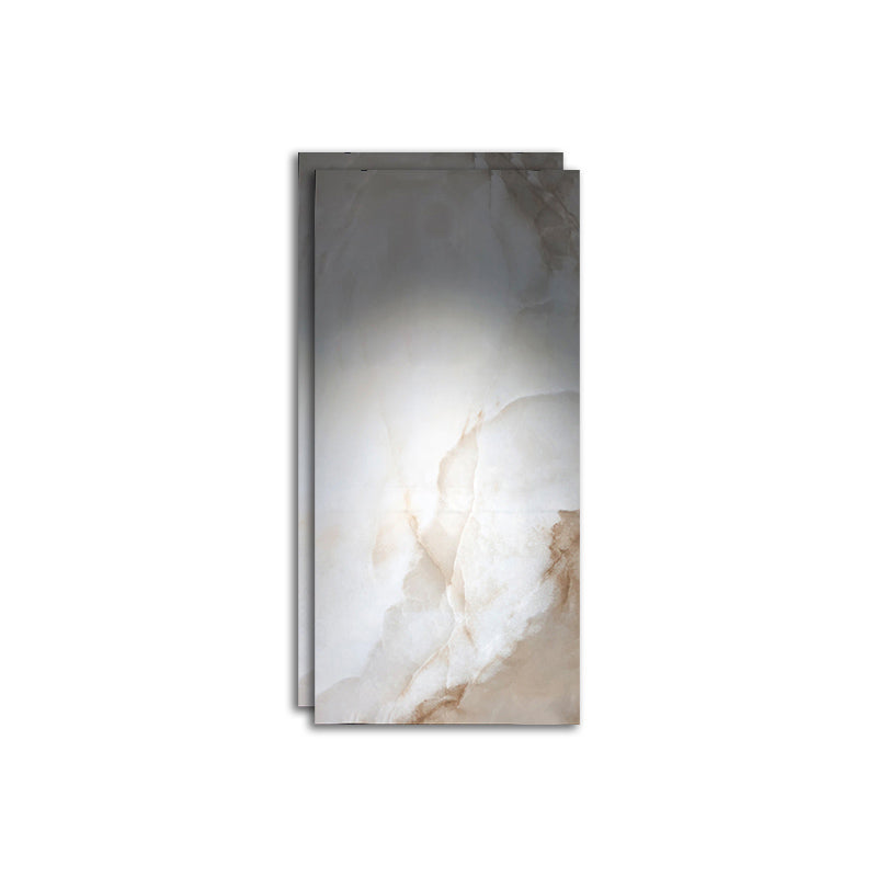 Porcelain Floor and Wall Tile High Gloss Singular Tile with Rectangular Shape