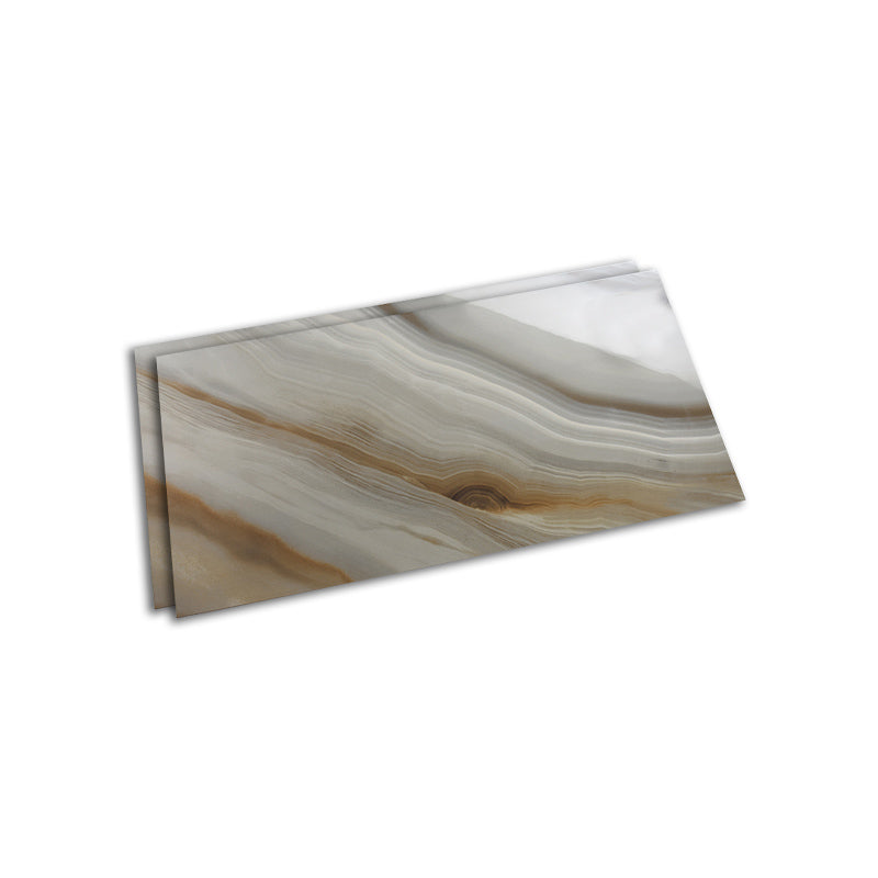 Porcelain Floor and Wall Tile High Gloss Singular Tile with Rectangular Shape