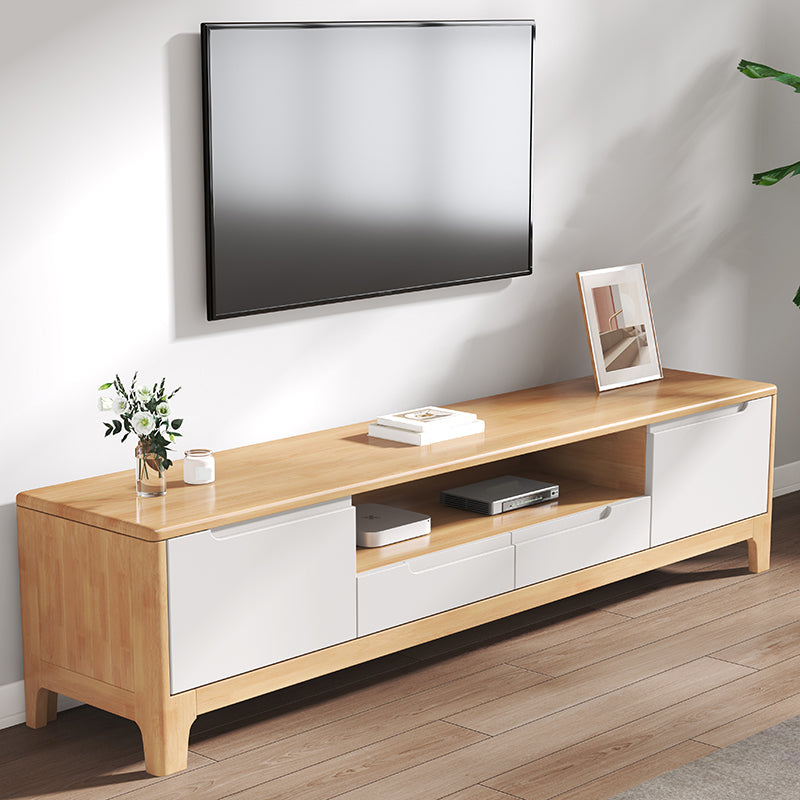 Solid Wood Media Console TV Stand Modern TV Stand Console with Drawers