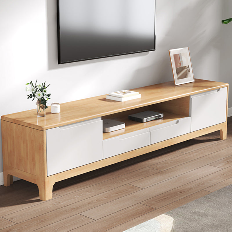 Solid Wood Media Console TV Stand Modern TV Stand Console with Drawers