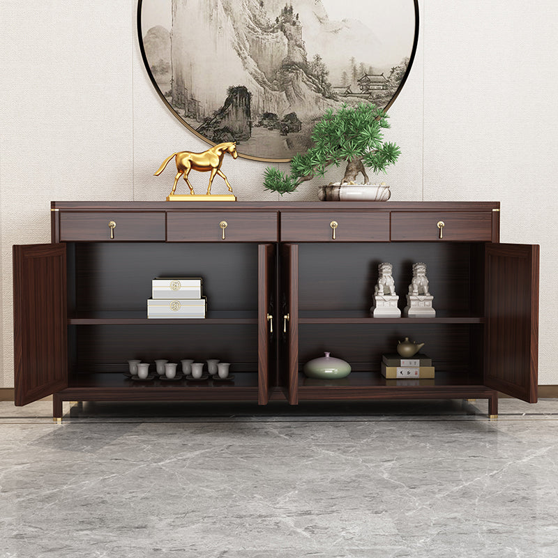 Modern Buffet Table Solid Wood Buffet Stand with Doors for Dining Room