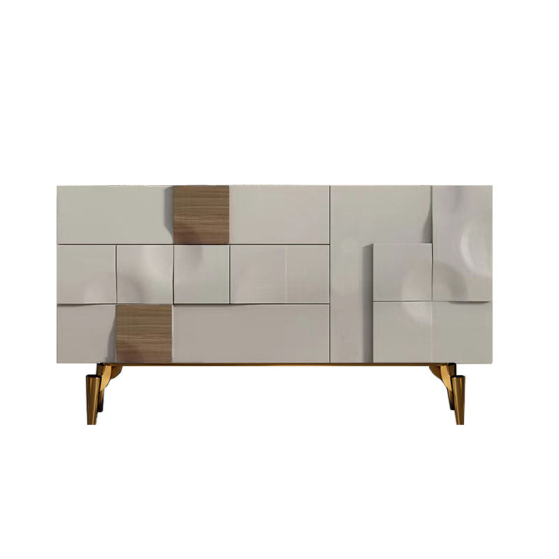 Glam Style Sideboard Cabinet Living Room Buffet Table with Drawers and Storage