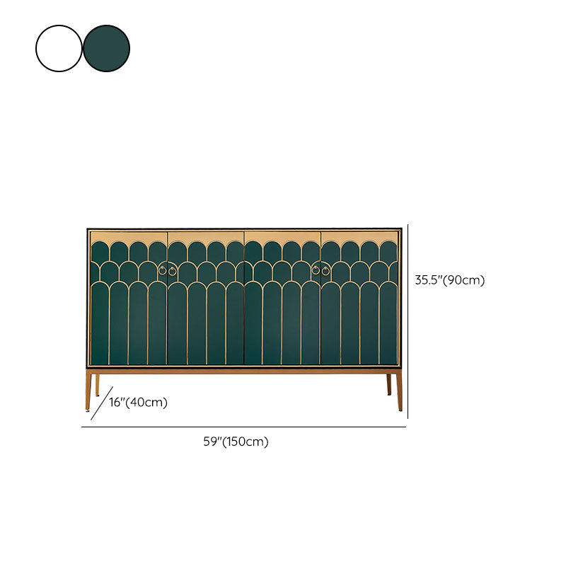 Glam Style Engineered Wood Buffet Table 15.7" Wide Sideboard Cabinet