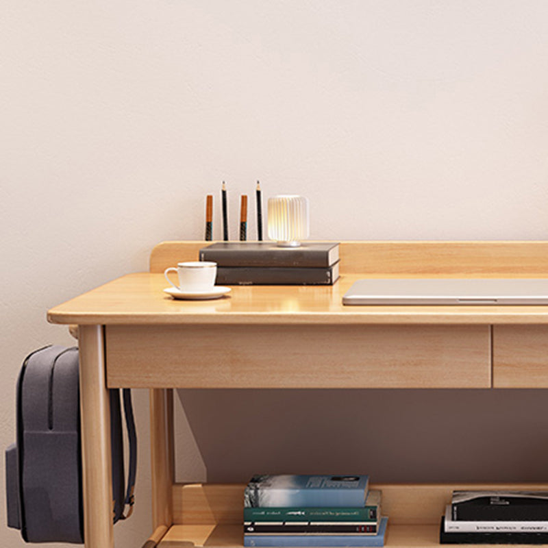 Rectangular Shaped Office Table Wood Writing Desk in White/Brown/Natural