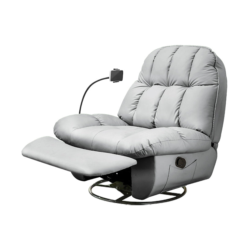 Contemporary Manual Recliner 44" Wide Recliners with Storage