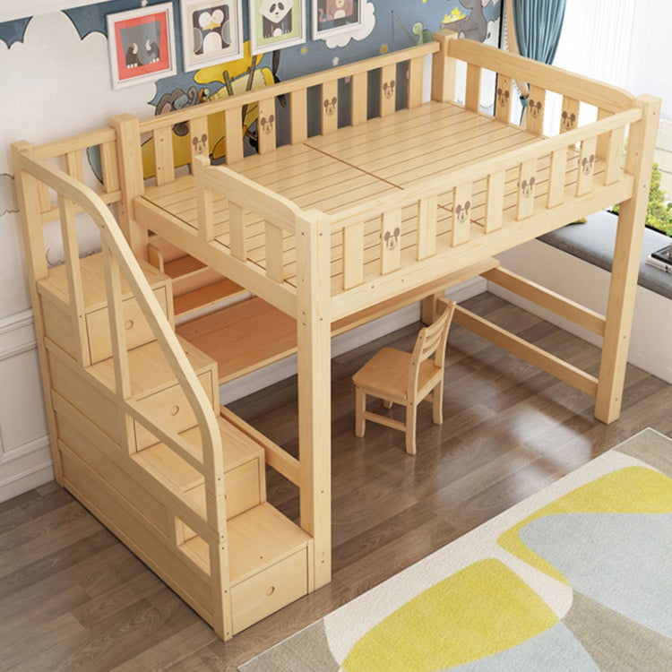 Gender Neutral Kids Bed Solid Wood Scandinavian No Theme Loft Bed