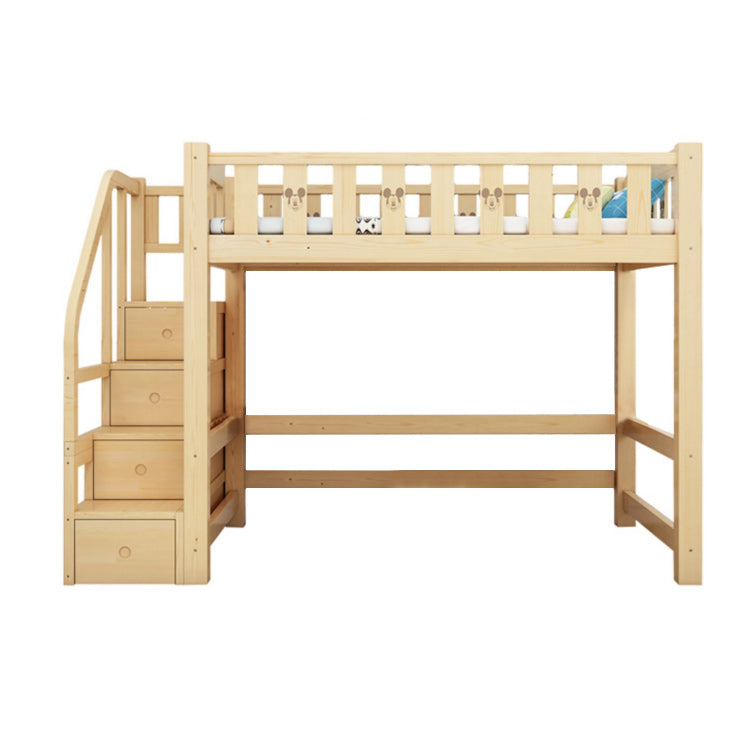 Gender Neutral Kids Bed Solid Wood Scandinavian No Theme Loft Bed