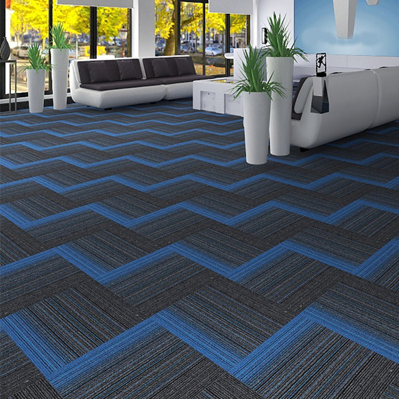 Modern Carpet Floor Tile Level Loop Glue Down Fade Resistant Carpet Tiles