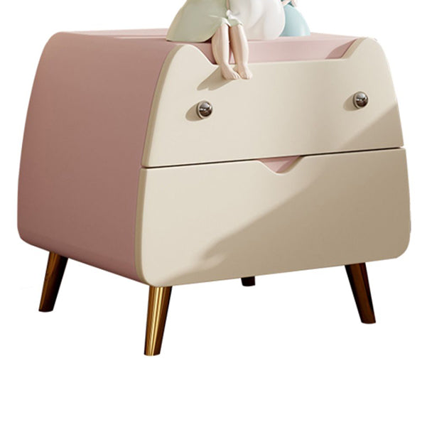 Modern Pine Kids Nightstand Flat Top Nightstands with Drawers