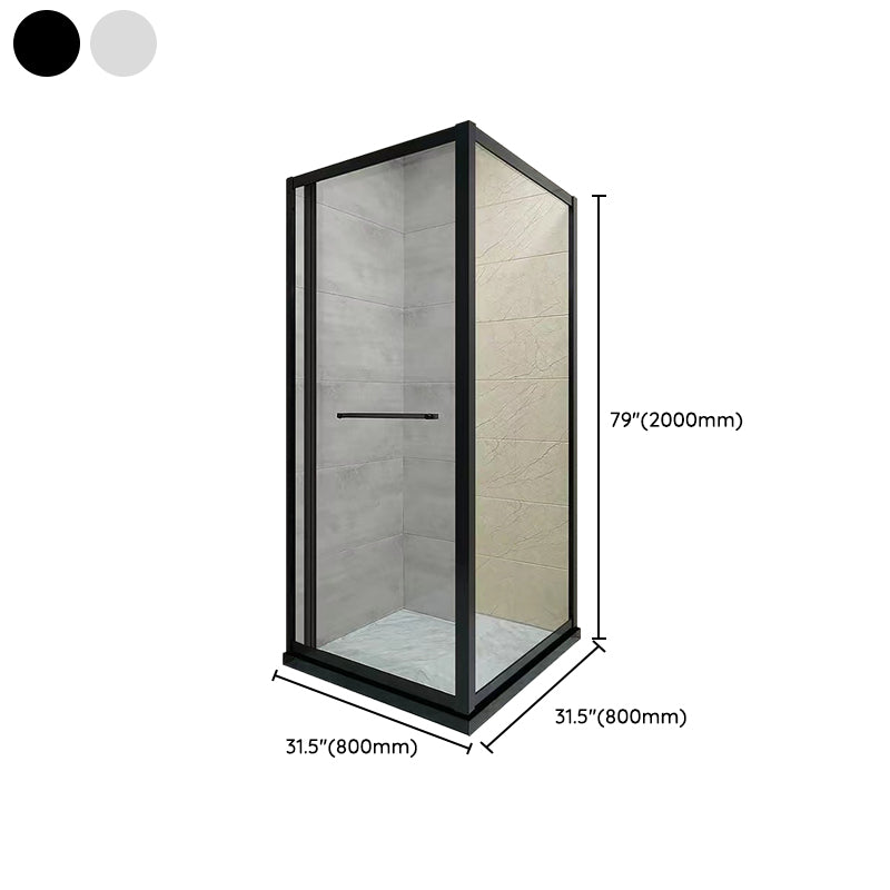 Square Black Shower Shower Enclosure Single Sliding Shower Enclosure