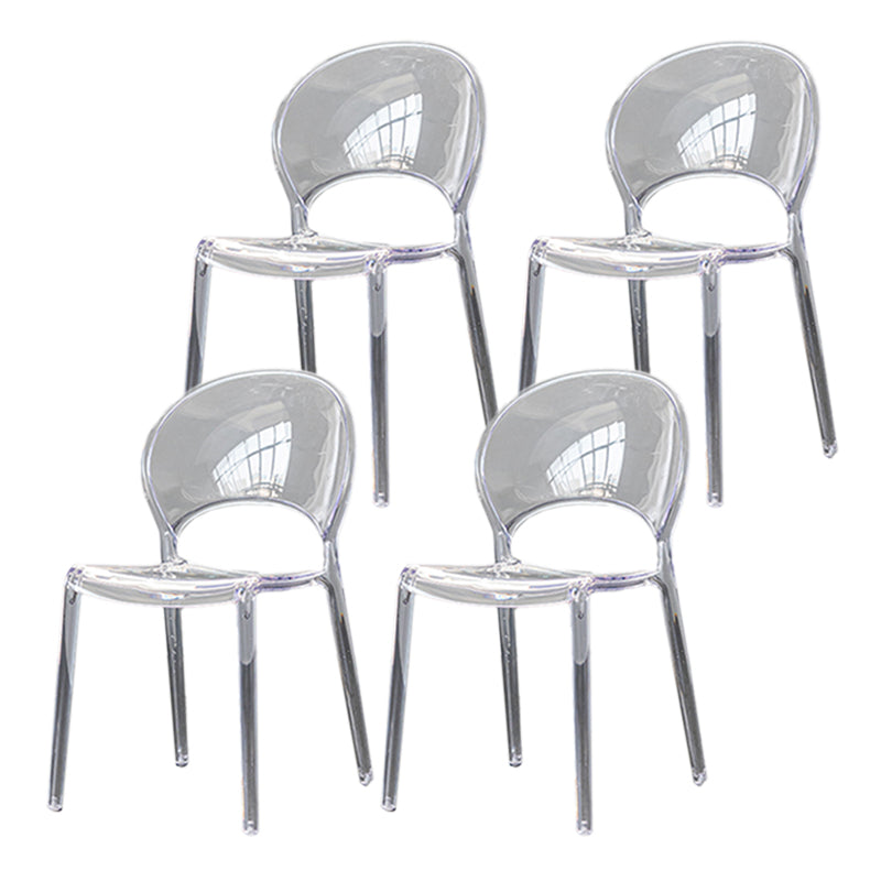 Plastic Outdoors Dining Chairs Modern Stacking Patio Dining Chair