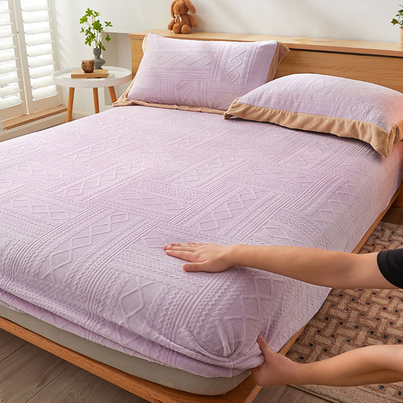 Breathable Knit Sheet Pure Color Non-Pilling Ultra-Soft Sheet