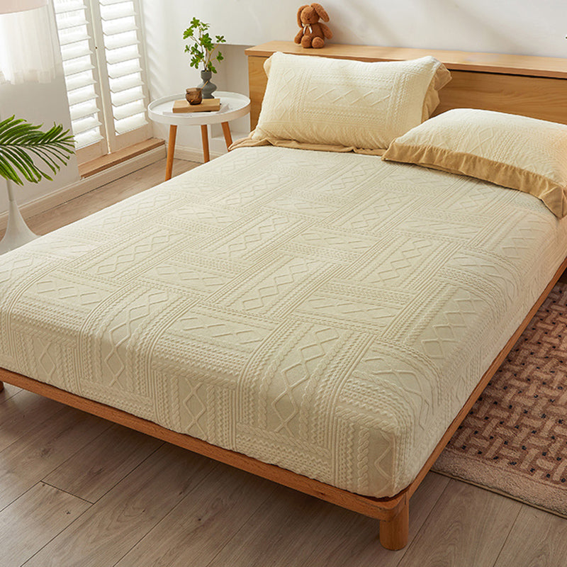 Breathable Knit Sheet Pure Color Non-Pilling Ultra-Soft Sheet