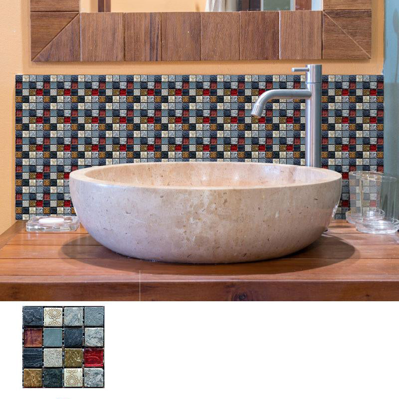 Pattern Color Stone Peel and Paste Mosaic Tile Peel and Paste Tile Set of 20