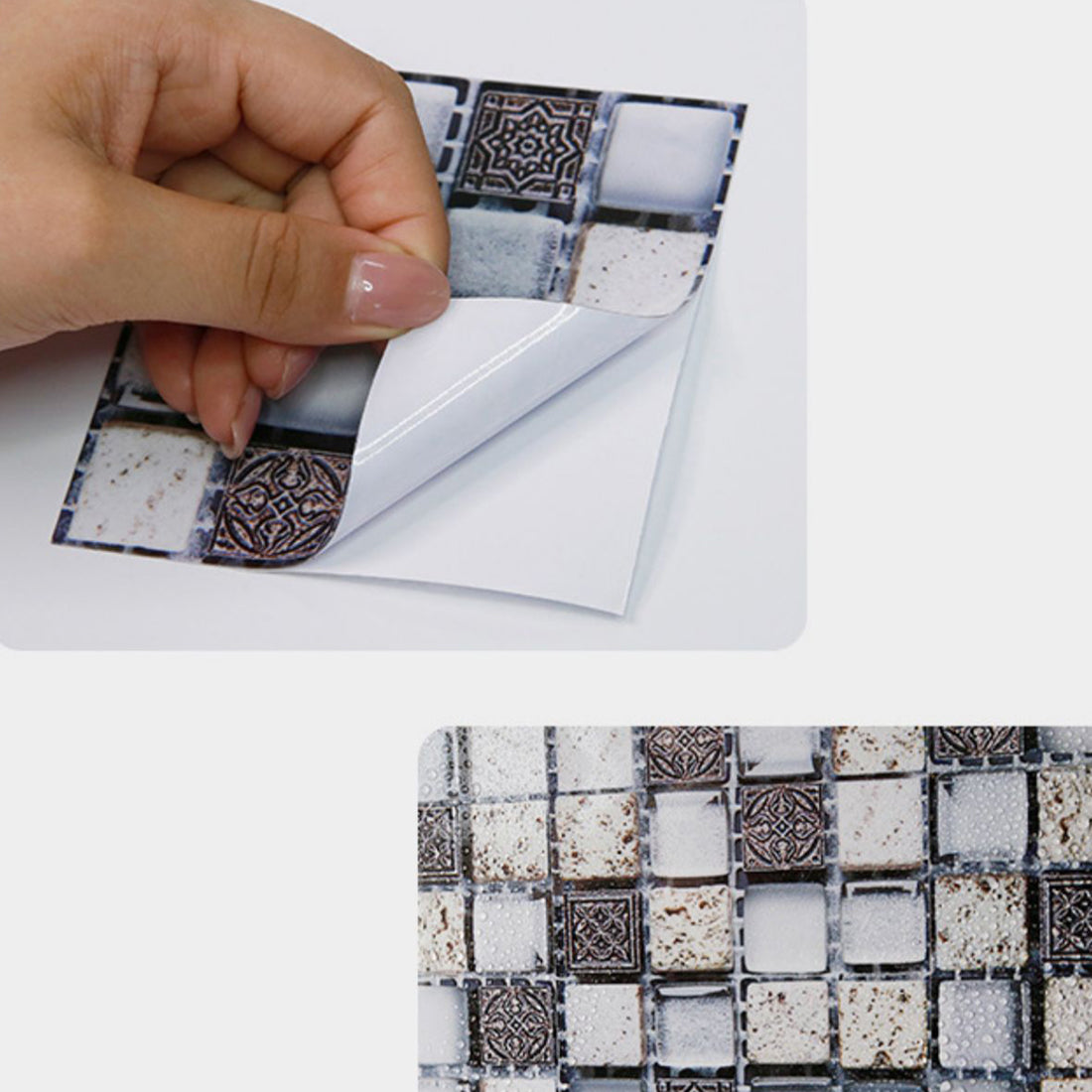 Pattern Color Stone Peel and Paste Mosaic Tile Peel and Paste Tile Set of 20